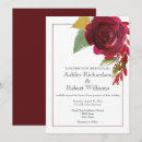 Search for deep red wedding invitations Vintage