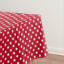 Search for white polka dots tablecloths Red and white