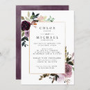 Search for rustic wedding reception invitations Purple