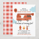 Search for 5th boy birthday invitations Fire truck