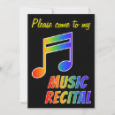 Search for music recital invitations Colourful