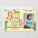 Search for monkey birthday invitations Party animals