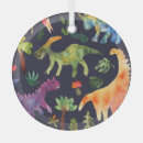 Search for dinosaurs ornaments Watercolor