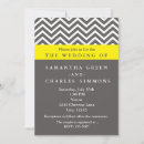 Recherche de chevron gris jaune invitations Moderne