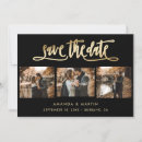 Search for black gold save the dates Calligraphy