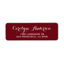 Search for burgandy return address labels Minimalist