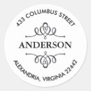 Search for circular stickers Return address