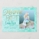 Search for aqua birthday invitations Gold