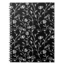 Recherche de motif floral vintage carnets Noir