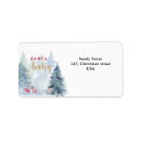 Search for winter landscape return address labels Blue