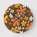 Recherche de les années 70 motif horloges Floral