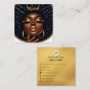 Search for african american woman business cards Black and gold