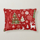 Search for christmas tree pillows Red