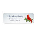 Search for red cardinal return address labels Merry christmas