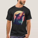 Recherche de loup hurlant lune tshirts Sauvage