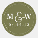 Search for charming wedding stickers Green