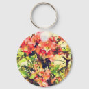 Search for red floral pattern keychains Watercolor