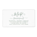 Search for green monogram return address labels Calligraphy