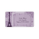 Search for eiffel tower return address labels Purple