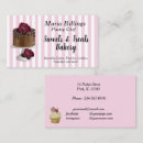 Recherche de rayures roses et blanches cartes visite Pâtisserie