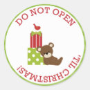 Search for do not open stickers Xmas