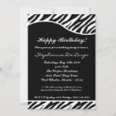Search for zebra print birthday invitations Trendy