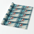 Search for snowboarding snowboard wrapping paper Santa claus