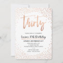 Search for rose gold 30th birthday invitations Simple
