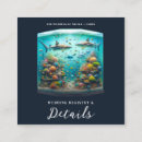 Search for fish square invitations Blue