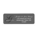 Search for charcoal return address labels Grey
