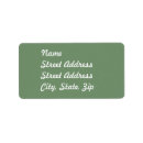 Search for green background return address labels Solid