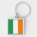 Recherche de drapeaux irlandais porteclés Blanc