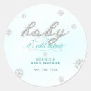 Search for baby blue sparkles stickers Winter baby shower