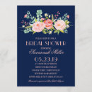 Search for midnight blue bridal shower invitations Floral