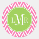 Search for bright pink monogram stickers Cool