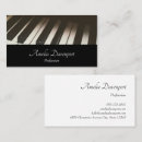 Recherche de pianist business cards Touches piano