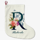 Recherche de lettre chaussette de noël Floral