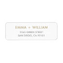 Search for gold and white return address labels Minimalist