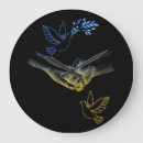Search for peace sign clocks Ukrainian flag