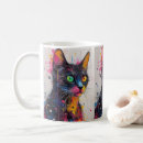 Search for abstract cat design mugs Pet lover