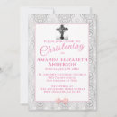 Search for pink lace christening invitations Girl