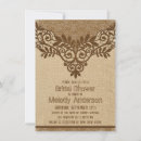 Search for burlap lace bridal shower invitations Vintage