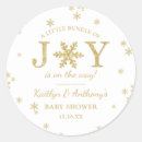 Search for gold glitter snowflake stickers Baby shower
