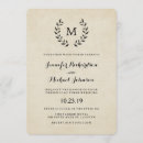 Search for laurel wreath wedding invitations Vintage