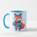Search for red fox cartoon mugs Cute