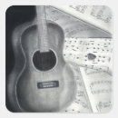 Recherche de feuille de musique autocollants Guitare