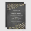 Search for blackboard wedding invitations Gold foil
