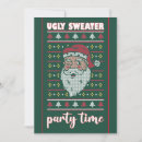 Search for funny ugly sweater invitations Santa claus