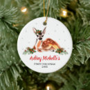 Search for first deer ornaments Rustic watercolor