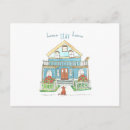 Recherche de illustrations originales cartes postales Bleu